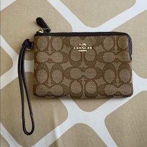 Brown coach wristlet